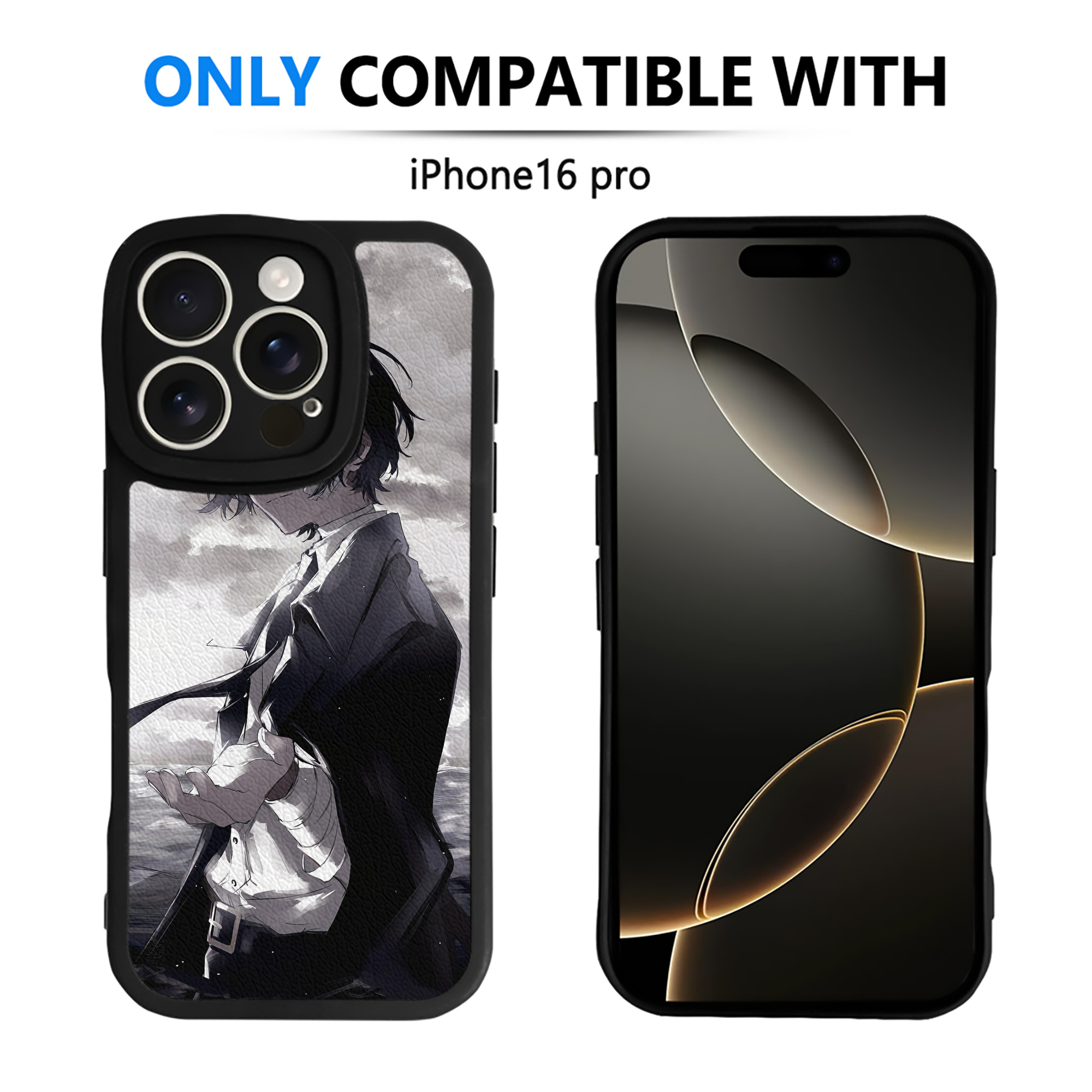 （画像用） 文豪ストレイドッグス Bungo Stray Dogs 【iPhone 16シリーズ対応】シリコンスマホケース（レザー調） 材質：シリコン